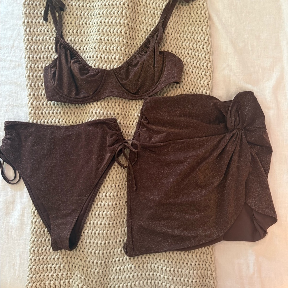 Abercrombie & Fitch Brown Bikini Set
